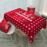 Nappe de nol rectangulaire rouge a carreaux, de style nordique, pour table basse, pour nouvel an, couverture, ...