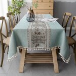Nappe rectangulaire anti tache nappe lin coton epaisse table cloth impermeable nappes de yable pour exterieur, ... Nappe rectangulaire anti tache nappe lin coton epaisse table cloth impermeable nappes de yable pour exterieur, ...