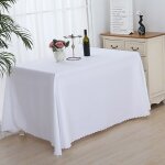 Nappe rectangulaire en polyester, d�coration de mariage, couverture de table pour banquet, nouvel an, ...