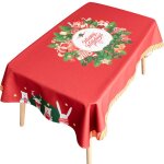 Nappe rectangulaire set de table nappe chemin de table nappe de no�l et nouvel an, imperm�able et r�sistant ...