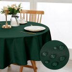 Nappe ronde anti - taches, lavable et impermable - pour salle a manger, jardin, fte, mariage ou maison ...