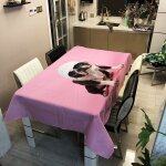 Nappe ronde nappe rectangulaire nappe impermable a motif de chien de compagnie, isolation thermique ...