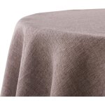 Nappe de table anti tache effet lin - facile a laver et repasser - comme nappe rectangulaire de jardin ...
