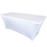 Nappe de table rectangulaire en spandex, couverture elastique longue, haute elasticit�, pour mariage, ...