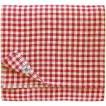 Nappe de table en tissu a carreaux vichy estella - 100% lin, blanc rouge (140 x 250 cm) festif campagnard ...