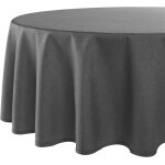 Nappe de table vienne anthracite gris, impermable anti tache, pour toute l'anne, ronde 160 cm