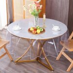 Nappe transparente, en pvc transparent, film de protection de table lavable pour extérieur, jardin, film ... Nappe transparente, en pvc transparent, film de protection de table lavable pour extérieur, jardin, film ...