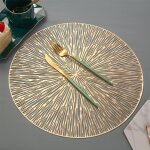 Napperon rond creux en pvc, impermable, antidrapant, tasse a manger, caf, sous - verre, assiette de ...