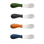 Nerthus fih 329 lot de 4 couteaux a epandage noir / vert bleu orange