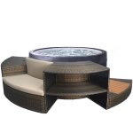 Netspa - sp - vip140mob2 - netspa vita 4 places + mobilier - spa semi rigide - rond