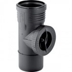 T� de nettoyage 90 silent - pp avec trappe de visite ronde diam�tre 110 mm geberit