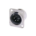 Neutrik - embase xlr, 4 points mâle, argenté, nickelé, type d Neutrik - embase xlr, 4 points mâle, argenté, nickelé, type d