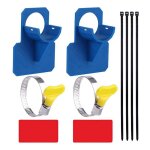 New - 2pcs supports de tuyaux de piscine avec serre - cbles en acier inoxydable, accessoires de piscine ...