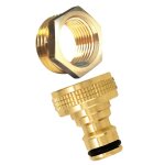 Nez de robinet femelle automatique avec r�duction en laiton