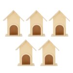 Nichoir en bois unique, 5 pices, cage mangeoire pour oiseaux, ornement artisanal, dcoration de jardin ...