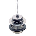 Nicoll - bonde laiton lavabo / bidet avec grille inox et bouchon Nicoll - bonde laiton lavabo / bidet avec grille inox et bouchon