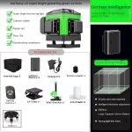 Niveau laser 3d / 4d 12 / 16 lignes, machine  nivellement automatique  3 outil d'abaissement de batterie, ...