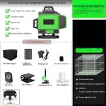 Niveau laser 3d / 4d 12 / 16 lignes, machine  nivellement automatique  3 outil d'abaissement de batterie, ...