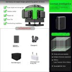 Niveau laser 3d / 4d 12 / 16 lignes, machine  nivellement automatique  3 outil d'abaissement de batterie, ...