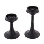 Noir bougeoirs lot de 2 r�tro bougeoirs pour bougies pilier bougeoirs pour table de mariage d�cor