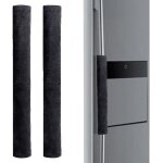 Le noir - couverture de poign�e de r�frig�rateur lot de 2 housses de poign�e de r�frig�rateur en tissu ...