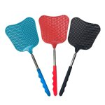(noir, rouge et bleu). ensemble de 3 tapettes � mouches extensibles, tapette � mouches en plastique durable ...