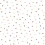 Noordwand papier peint mondo baby confetti dots rose, blanc et marron