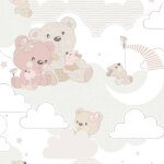 Noordwand papier peint mondo baby hug bears rose et beige Noordwand papier peint mondo baby hug bears rose et beige
