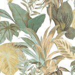 Noordwand papier peint topchic big leaves vert et beige