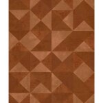 Noordwand papier peint topchic graphic shapes facet orange mtallis
