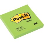 Notes autocollantes, couleur vert non, 76 mmx76 mm, 100 feuilles par bloc, 6 blocs - feuillets adhsifs ...