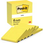 Notes autocollantes, pack de 6 blocs, 76 mmx76 mm, 100 feuilles par bloc, jaune non - feuillets adhsifs ...