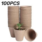Nouveau transplantateur biodgradable, papier de pte, plantes a fleurs, pots de tourbe, pots de semis, ...