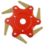 Nouveau universel 6 dents brosse tondeuse m�tal lames tondeuse t�te 65mn d�broussailleuse lame jardin ...
