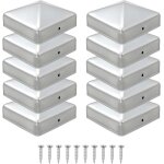 Nouvelhorizonstore - lot de 10 capuchons de cl�ture 7 x 7 cm - en forme de pyramide - pour poteaux en ...