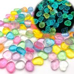 Nouvelhorizonstore - lot de 100 grandes pierres lumineuses, phosphorescentes, color��es, pour jardin, ...