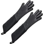 Nouvelhorizonstore - lot de 2 gants de cuisine professionnels extra longs en silicone avec doublure matelass�e ...