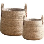 Nouvelhorizonstore - 2 grands caches pot en osier, panier a plantes d'int�rieur, pot de fleurs jardin ...