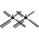 Nouvelhorizonstore - lot de 2 moulins a vent de jardin en plastique - ailes de rechange pour moulin a ...