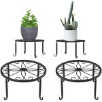 Nouvelhorizonstore - 2 pi�ces pot de fleur stand, metal art plant stand rack style europ�en pot de fleur ...