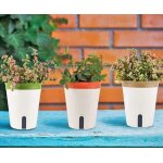 Nouvelhorizonstore - 3 pi�ces pot de fleurs a arrosage automatique, 16. 5cm rond pot de fleurs en plastique ...