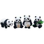 Nouvelhorizonstore - 4 pi��ces mini figurines panda r��sine d��coration jardin ext��rieur am��nagement ...