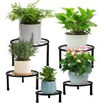 Nouvelhorizonstore - 5 pcs support plantes int�rieur en fer forg�, tabouret plante sur pied 5 tailles, ...