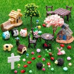Nouvelhorizonstore - 64 pi��ces accessoires de jardin de f��e miniatures kit d'ornement miniature de ...