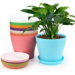 Nouvelhorizonstore - 8 pi�ces 17 cm pots plastique plantes, cache pot interieur exterieur, pot de fleur ...