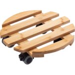 Nouvelhorizonstore - 825330 rouleau pour plantes Ø 300 mm ¿ charge maximale 60 kg ¿ plateau en bambou ...