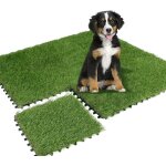 Nouvelhorizonstore - lot de 9 dalles de gazon artificiel embo�tables pour pot de chien, 30, 5 x 30, 5 ...