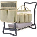 Nouvelhorizonstore - agenouilloir et si�ge de jardin 2 en 1 pliable avec coussin doux amovible, banc ...