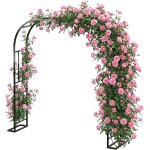 Nouvelhorizonstore - arche de jardin arche de rosiers, 240x240cm metal arceau a rosiers, arche de rose ...