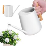 Nouvelhorizonstore - arrosoir blanc pour plantes d'int�rieur : 1 l en acier inoxydable avec bec long ...